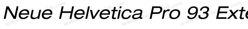 Neue Helvetica Pro 93 Extended Blac字体转换